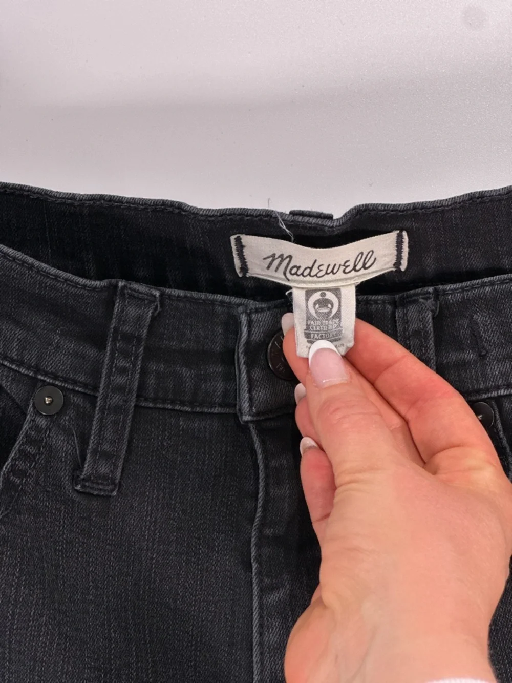 Madewell Women’s High Rise Skinny Flare Jeans Black Size 29 - Picture 6 of 16